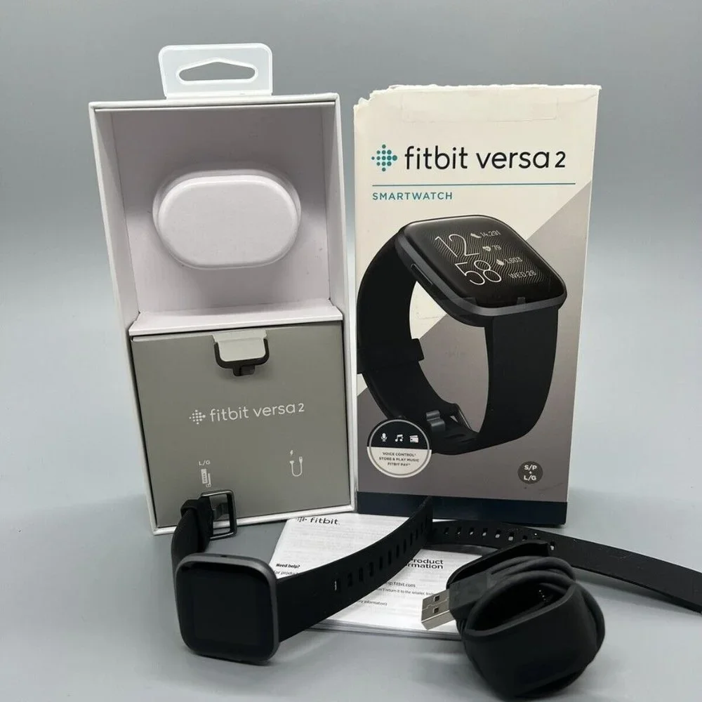 Fitbit Versa 2 Health & Fitness Smartwatch (FB507BKBK)